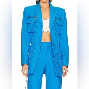 NWT Dundas x‎ Revolve Turquoise Blue Grace Blazer Jacket XL